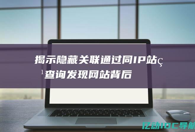 揭示隐藏关联：通过同 IP 站点查询发现网站背后的秘密联系 (揭示隐藏关联的游戏)