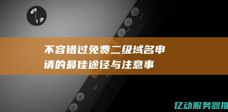 不容错过！免费二级域名申请的最佳途径与注意事项