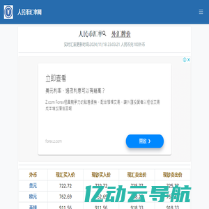 今日外汇牌价_人民币汇率查询_最新外汇汇率查询_美元人民币汇率网