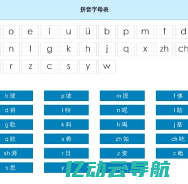 拼音字母表-声母表-韵母表-整体认读音节