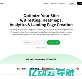 Ptengine | A/B Testing, Heatmaps, Website Analytics & Landing Page Optimization Tool