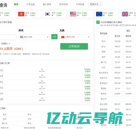 今天实时汇率查询 各国货币汇率 最新外汇汇率 6014汇率网