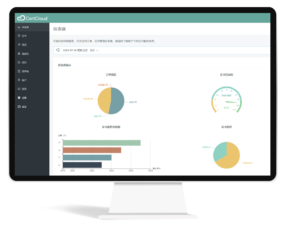 CertCloud - 提供多年期证书自动化交付,简化、自动化证书生命周期每一阶段